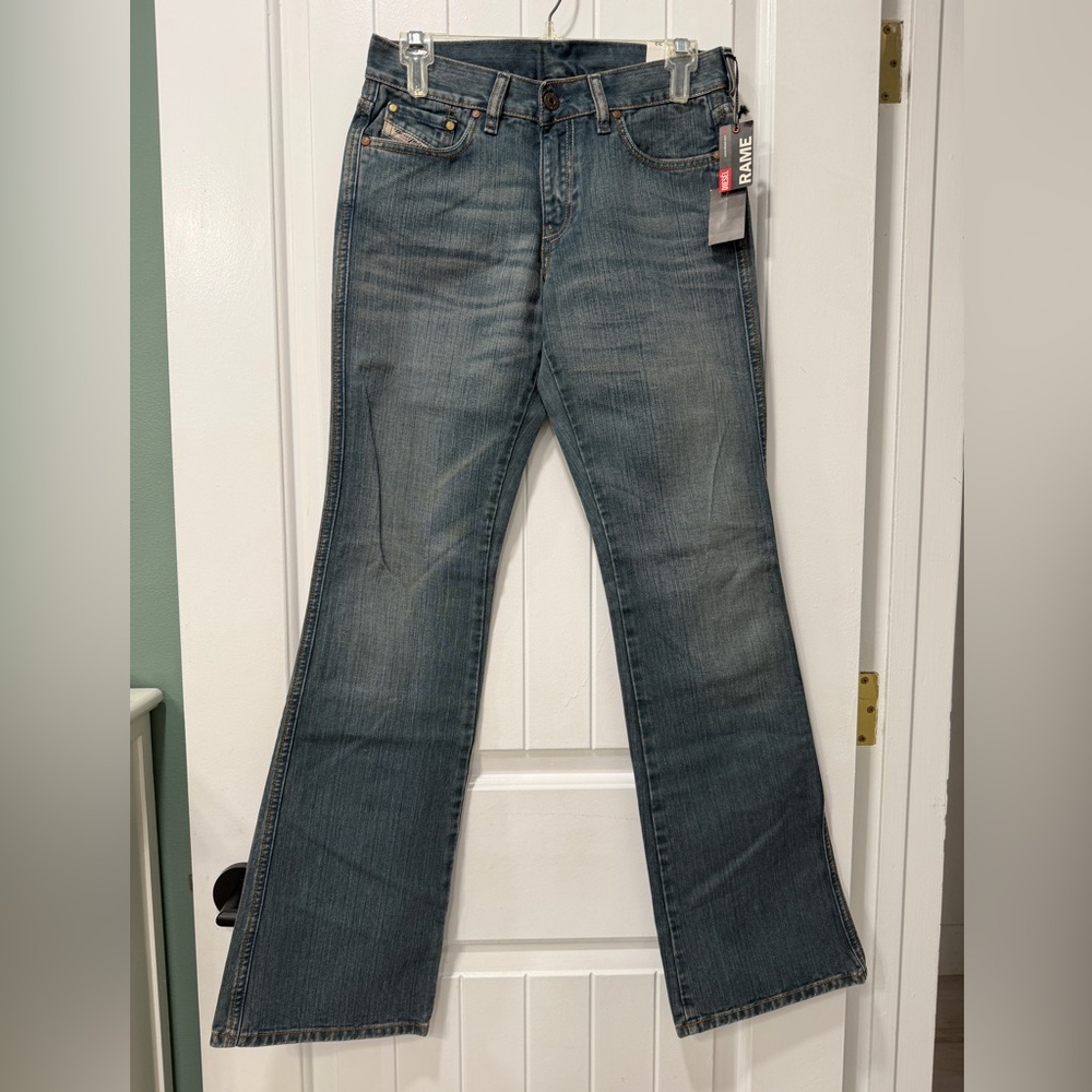 NWT Diesel Women's Blue Faded Flare Jeans